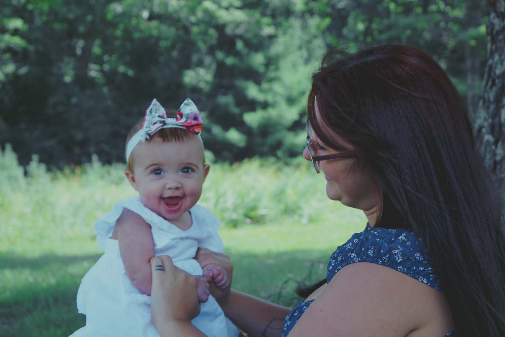 A smile between mother and baby
